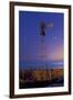 Venus and Jupiter are Visible Behind an Old Farm Water Pump Windmill, Alberta, Canada-null-Framed Photographic Print