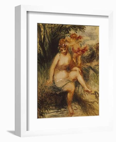 Venus and Love-Pierre-Auguste Renoir-Framed Giclee Print