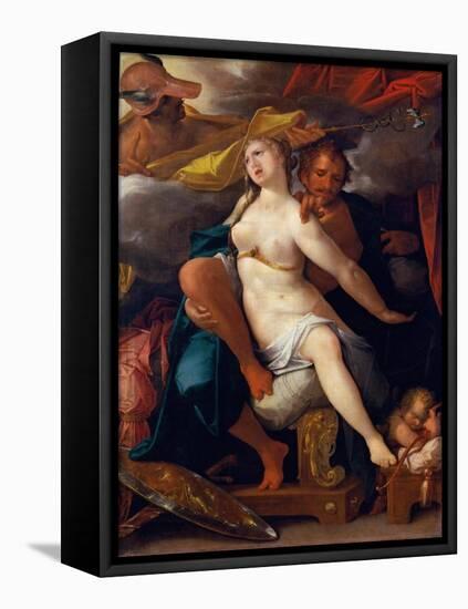 Venus and Mars Warned by Mercury, Ca 1586-Bartholomeus Spranger-Framed Stretched Canvas