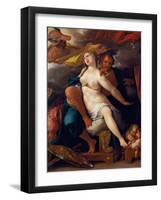 Venus and Mars Warned by Mercury, Ca 1586-Bartholomeus Spranger-Framed Giclee Print