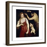 Venus and Mars with Cupid, 1550S-Paris Bordone-Framed Giclee Print