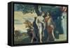 Venus and Mercury Presenting Her Son Anteros to Jupiter-Paolo Veronese-Framed Stretched Canvas