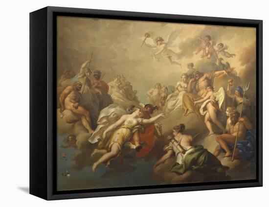 Venus and Psyche Among the Olympian Gods-Pier Antonio Novelli-Framed Stretched Canvas