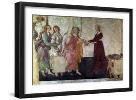 Venus And the Graces Offering Gifts To a Young Girl, 1486, Italian Renaissance-Sandro Botticelli-Framed Giclee Print