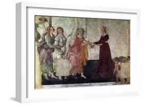 Venus And the Graces Offering Gifts To a Young Girl, 1486, Italian Renaissance-Sandro Botticelli-Framed Giclee Print