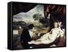 Venus and the Lute Player, C1565-1570-Titian (Tiziano Vecelli)-Framed Stretched Canvas