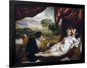 Venus and the Lute Player-Titian (Tiziano Vecelli)-Framed Giclee Print