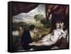 Venus and the Lute Player-Titian (Tiziano Vecelli)-Framed Stretched Canvas