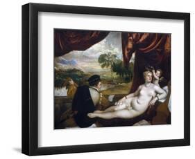 Venus and the Lute Player-Titian (Tiziano Vecelli)-Framed Giclee Print