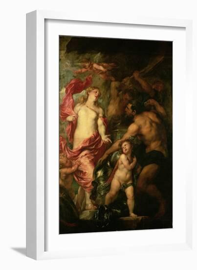 Venus Asking Vulcan For the Armour of Aeneas-Sir Anthony Van Dyck-Framed Giclee Print