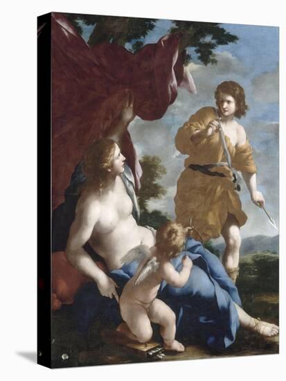 Vénus avec Adonis partant à la chasse-Giovanni Francesco Romanelli-Stretched Canvas
