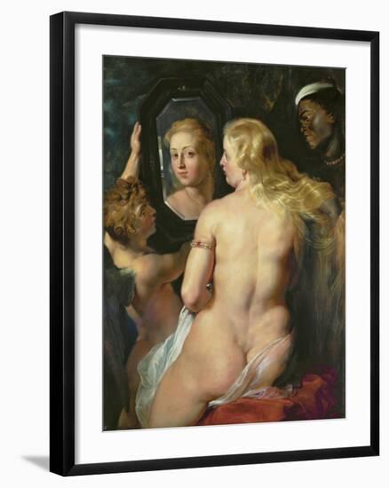 Venus before a mirror (1614 / 1615)-Peter Paul Rubens-Framed Giclee Print