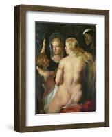 Venus before a mirror (1614 / 1615)-Peter Paul Rubens-Framed Giclee Print