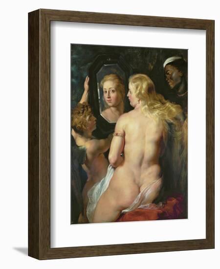 Venus before a mirror (1614 / 1615)-Peter Paul Rubens-Framed Giclee Print