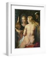 Venus before a mirror (1614 / 1615)-Peter Paul Rubens-Framed Giclee Print