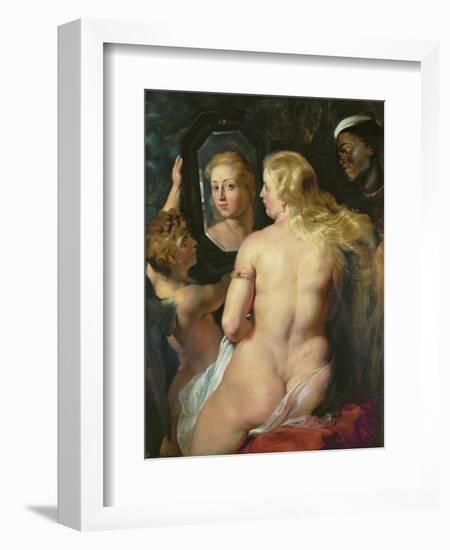 Venus before a mirror (1614 / 1615)-Peter Paul Rubens-Framed Giclee Print