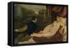 'Venus Con El Musico', (Venus and music), 1550, (c1934)-Titian-Framed Stretched Canvas