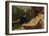 'Venus Con El Musico', (Venus and music), 1550, (c1934)-Titian-Framed Giclee Print