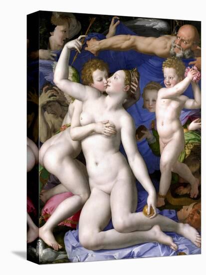 Venus, Cupid, Folly and Time (Allegory of the Triumph of Venus) by Agnolo Bronzino-null-Stretched Canvas