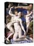 Venus, Cupid, Folly and Time (Allegory of the Triumph of Venus) by Agnolo Bronzino-null-Stretched Canvas