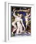 Venus, Cupid, Folly and Time (Allegory of the Triumph of Venus) by Agnolo Bronzino-null-Framed Giclee Print