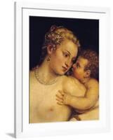 Venus Delighting Herself with Love and Music, 1545-Titian (Tiziano Vecelli)-Framed Giclee Print