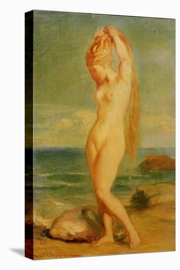 Venus Depicted in a Seascape (Study), 1839 (Oil on Study)-Theodore Chasseriau-Stretched Canvas