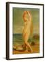 Venus Depicted in a Seascape (Study), 1839 (Oil on Study)-Theodore Chasseriau-Framed Giclee Print