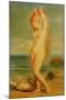 Venus Depicted in a Seascape (Study), 1839 (Oil on Study)-Theodore Chasseriau-Mounted Giclee Print