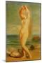 Venus Depicted in a Seascape (Study), 1839 (Oil on Study)-Theodore Chasseriau-Mounted Giclee Print