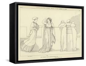 Venus Disguised Inviting Helen to the Chamber of Paris-John Flaxman-Framed Stretched Canvas