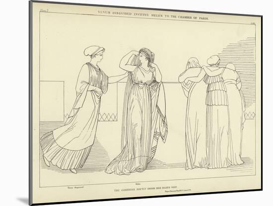 Venus Disguised Inviting Helen to the Chamber of Paris-John Flaxman-Mounted Giclee Print
