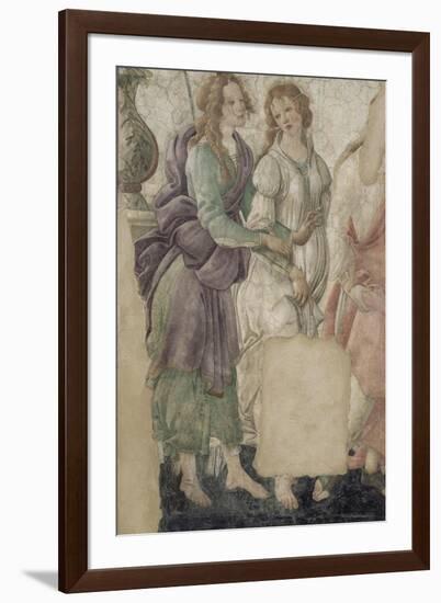 Vénus et les Grâces offrant des présents à une jeune fille-Sandro Botticelli-Framed Giclee Print