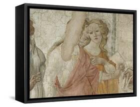 Vénus et les Grâces offrant des présents à une jeune fille-Sandro Botticelli-Framed Stretched Canvas