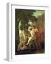 Venus, Faun and Putti, Early 1630s-Nicolas Poussin-Framed Giclee Print