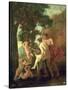 Venus, Faun and Putti, Early 1630s-Nicolas Poussin-Stretched Canvas