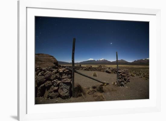 Venus Glows in the Night Sky Above a Farm Near Sajama National Park-Alex Saberi-Framed Photographic Print