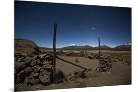 Venus Glows in the Night Sky Above a Farm Near Sajama National Park-Alex Saberi-Mounted Photographic Print