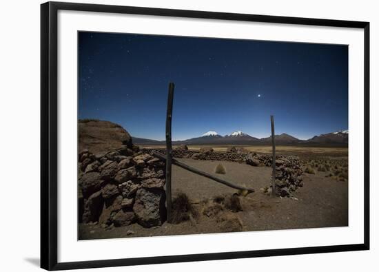 Venus Glows in the Night Sky Above a Farm Near Sajama National Park-Alex Saberi-Framed Photographic Print