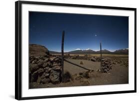 Venus Glows in the Night Sky Above a Farm Near Sajama National Park-Alex Saberi-Framed Photographic Print