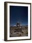 Venus Glows in the Sky at Dusk Above a Grave Marker in Sajama National Park-Alex Saberi-Framed Premium Photographic Print