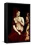 Venus in Front of the Mirror-Titian (Tiziano Vecelli)-Framed Stretched Canvas