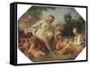 Venus in her Bath surrounded by Nymphs and Cupids, c.1740-50-Francois Boucher-Framed Stretched Canvas