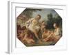 Venus in her Bath surrounded by Nymphs and Cupids, c.1740-50-Francois Boucher-Framed Giclee Print