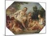 Venus in her Bath surrounded by Nymphs and Cupids, c.1740-50-Francois Boucher-Mounted Giclee Print