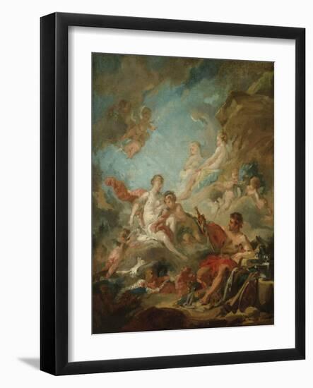 Venus in the Workshop of Vulcan, 1757-Francois Boucher-Framed Giclee Print