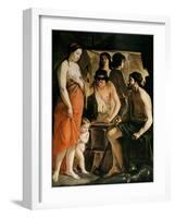 Venus in Vulcan's Forge, 1641-Le Nain Brothers-Framed Giclee Print