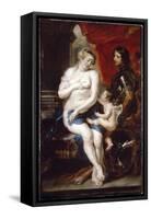 Venus, Mars and Cupid-Peter Paul Rubens-Framed Stretched Canvas