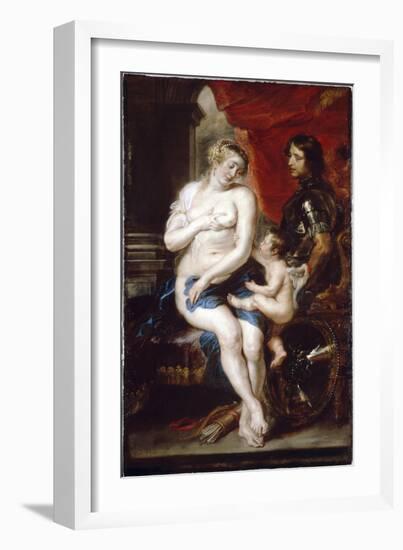 Venus, Mars and Cupid-Peter Paul Rubens-Framed Giclee Print