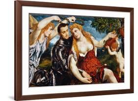 Venus, Mars & Cupid-Paris Bordone-Framed Giclee Print